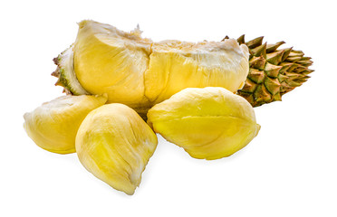 Durian , King of Fruits isolated on white background