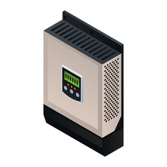 Poster - Charge inverter controller icon. Isometric of charge inverter controller vector icon for web design isolated on white background