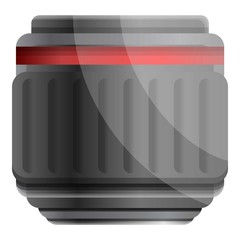 Poster - Camera professional lens icon. Cartoon of camera professional lens vector icon for web design isolated on white background