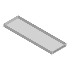 Poster - Metal desk box icon. Isometric of metal desk box vector icon for web design isolated on white background