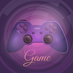 Poster - Video game controller concept background. Cartoon illustration of video game controller vector concept background for web design