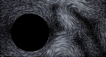 Wall Mural - abstract wallpaper black background colored stripes particles flow