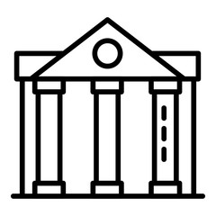 Poster - column courthouse icon. outline column courthouse vector icon for web design isolated on white backg