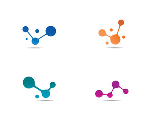 molecule logo vector icon illustration