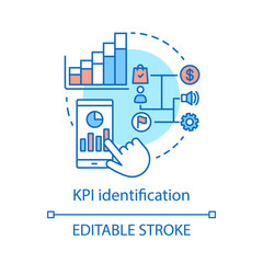 Wall Mural - KPI identification concept icon