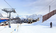 Winter landscape in Alps, Courmayeur, Aosta Valley, Italy