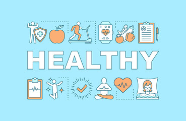 Wall Mural - Healthy lifestyle word concepts banner