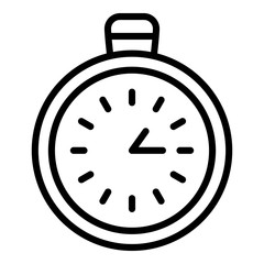 Poster - Stopwatch chronometer icon. Outline stopwatch chronometer vector icon for web design isolated on white background