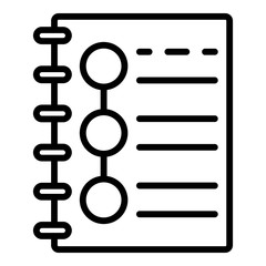 Poster - Check list icon. Outline check list vector icon for web design isolated on white background