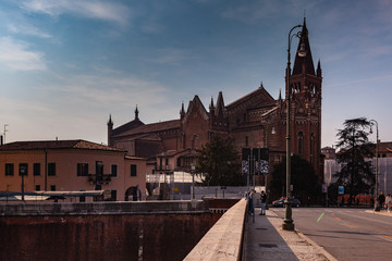 Wall Mural - Verona, Italy – March 2019. Verona is the capital of the same name of the Italian province and the second largest city in the Veneto region, on the river Adige