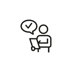Poster - Customer satisfaction line icon
