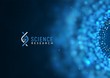 Medical or scientific research vector background template. Science abstract web banner with blur effect