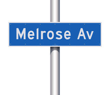 Melrose Avenue Road Sign