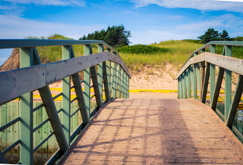 Wall Mural - bridge to the beach in PEI