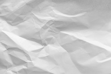 Crumpled white paper background texture