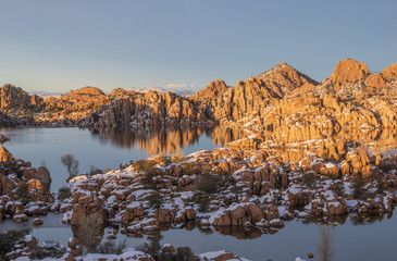 Poster - Winter Landscape Watson Lake Prescott Arizona