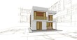 house building 3d illustration