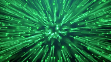 Poster - Many particles like worms or midge are in dark space, 3d rendering computer generated background