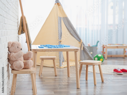 Cozy Kids Room Interior With Table Stools And Play Tent Buy
