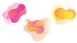 Set of bright colorful fluid forms. Liquid design for banner, poster, flyer or presentation. EPS 10.