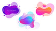 Set of colorful abstract liquid shapes. Fluid elements for poster, banner, flyer or presentation. EPS 10.