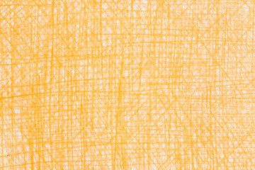 Poster - orange  crayon pattern on white paper background texture