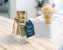 Treat: Tip Jar By Ice Cream Rack
