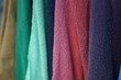 © jekatarinka - Detail of scarves and scarves of various colors in a shop in Parikia, Paros