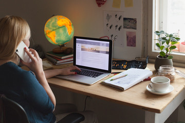 Freelancer working at home