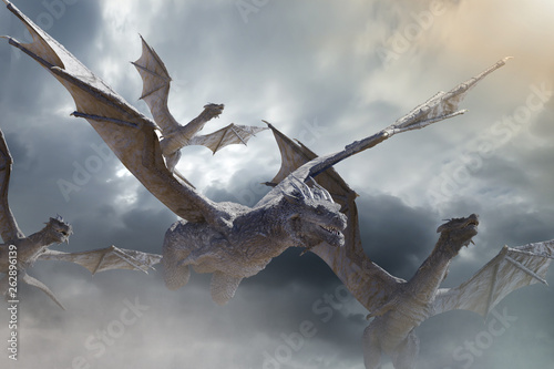Obrazy smoki the-dragon-fly-3d-render