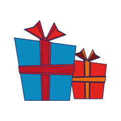 Sticker - Gift boxes cartoon isolated