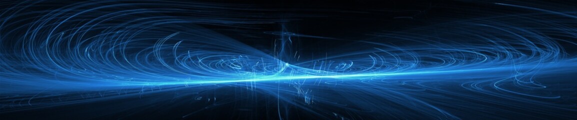 Wall Mural - blue glow wave. lighting effect abstract background