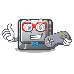 Sticker - Gamer button L isolated in the cartoon