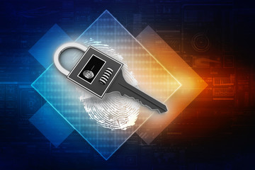 house protection key. 3D illustration