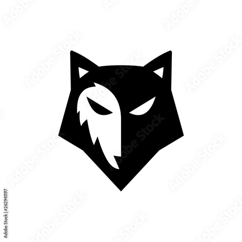 Black And White Wolf Face Silhouette Buy This Stock Vector And Explore Similar Vectors At Adobe Stock Adobe Stock