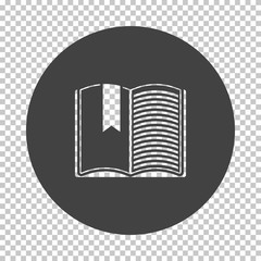 Poster - Open book with bookmark icon