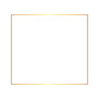 Golden thin square frame on the white background. Perfect design for headline, logo and sale banner. Vector