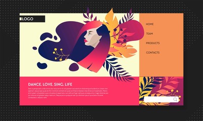 Wall Mural - web page design templates for beauty, spa, wellness