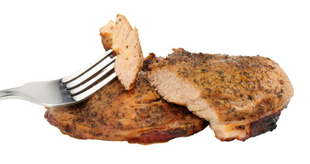 Wall Mural - Grilled lamb meat steaks isolated on a white background