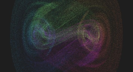 Wall Mural - abstract wallpaper black background colored stripes particles flow
