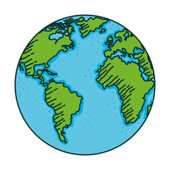 Sticker - world planet earth icon