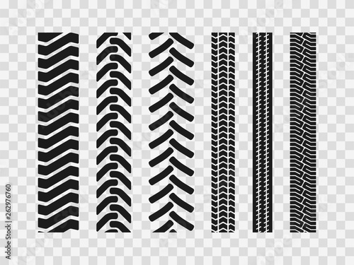 Cuadros en Lienzo Heavy machinery tires track patterns, building of agricultural vehicles tires fo