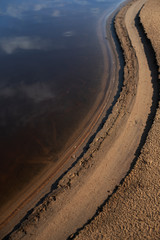 Canvas Print - Sand beach. curved coastline