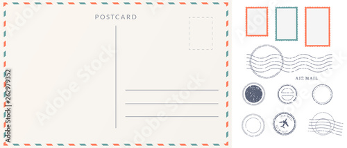 Fotomural Elements for empty postcard back