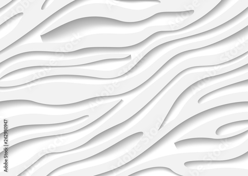 White Zebra Pattern with Three-dimensional Effect - Animal Structure Backgrou...