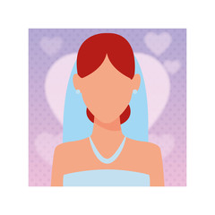 Sticker - woman wearing wedding dress portrait