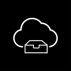 Wall Mural - Cloud and storage icon. Sign archive