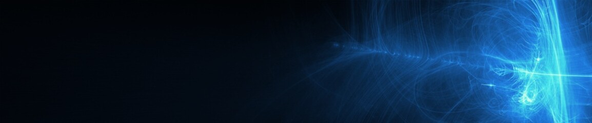 Wall Mural - blue glow wave. lighting effect abstract background