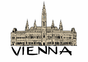 Wall Mural - Vienna city hall