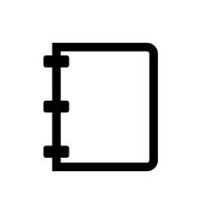 Poster - Vector image of isolated insert notebook icon. Design a flat black black notebook icon